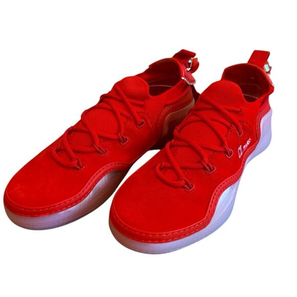 Christian Louboutin Arpoador Red Suede Drawstring Sock Sneakers Men’s EU 43US 10 - Picture 5 of 14